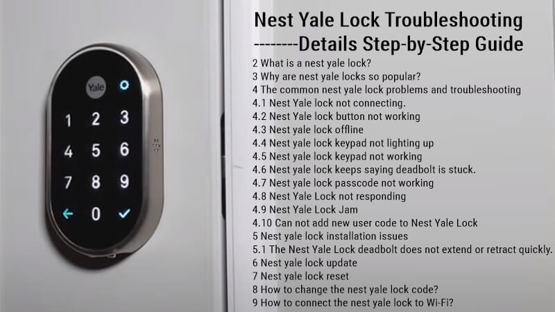 Nest Yale 도어락 문제해결 세부정보 단계별 가이드