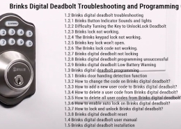 Brinks Digital Deadbolt 문제 해결 및 프로그래밍 가이드 1