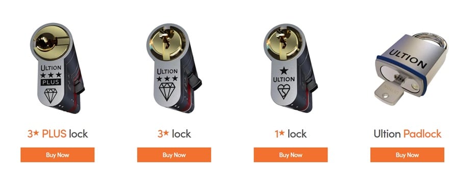 What are the main models of Ultion lock
