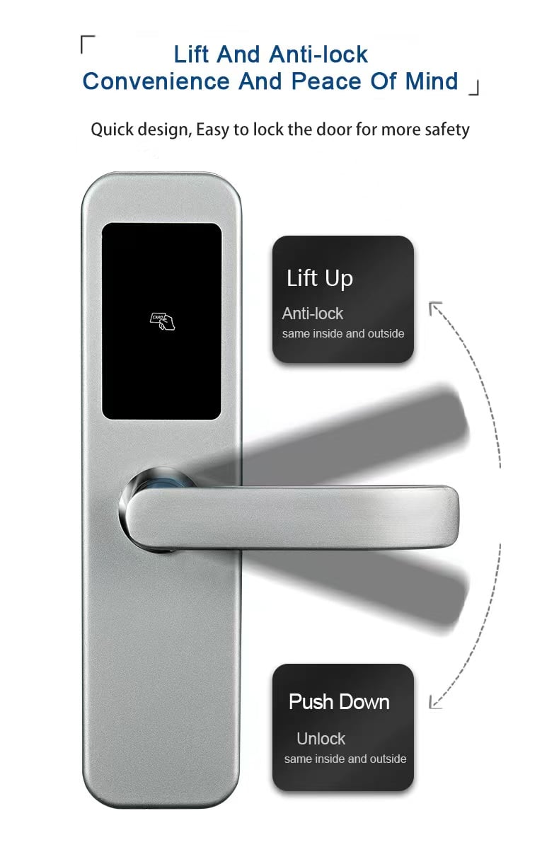 Aluminum Alloy Mobile Keyless RFID Hotel Door Lock System SL-H2058 14