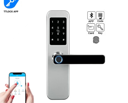 TTlock ديدبولت قفل الباب ببصمة الإصبع مع تطبيق الهاتف المحمول SL-F2058 1