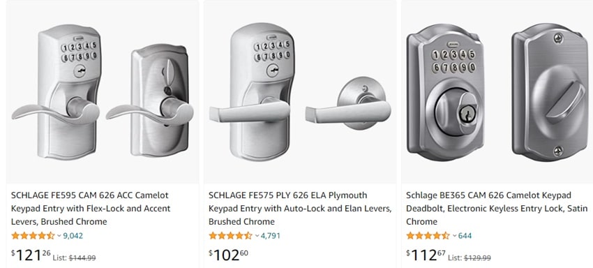 Schlage vs. Yale Price and cost- Schlage