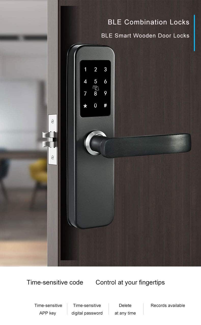 TTlock ديدبولت قفل الباب ببصمة الإصبع مع تطبيق الهاتف المحمول SL-F2058 10