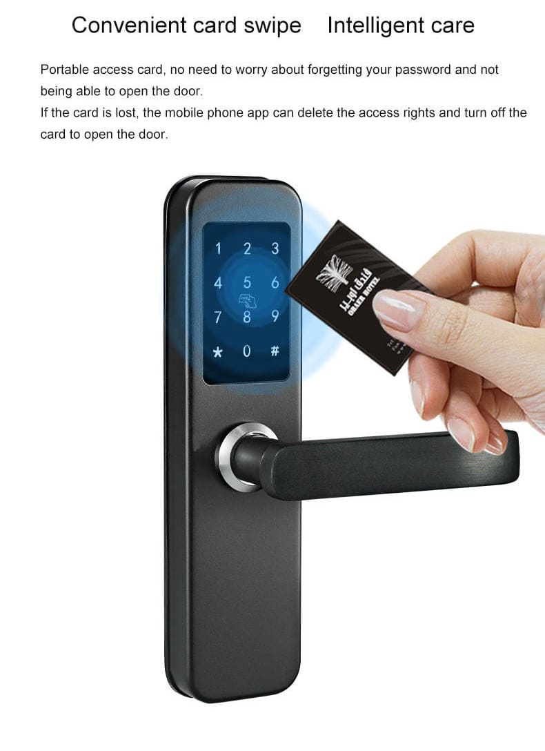 TTlock ديدبولت قفل الباب ببصمة الإصبع مع تطبيق الهاتف المحمول SL-F2058 14