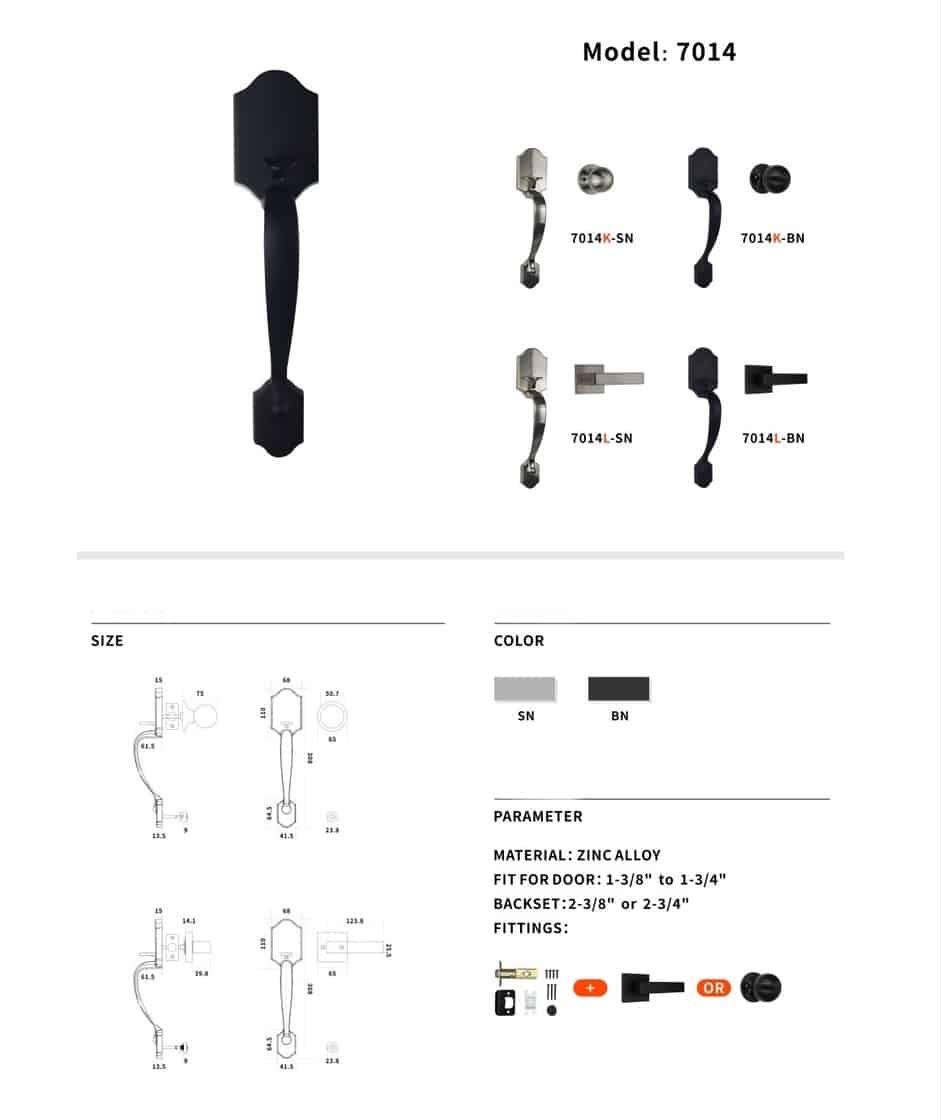 Deadbolt Elektronik Tanpa Kunci dengan Pegangan dan Keypad untuk Rumah SL-DH 16