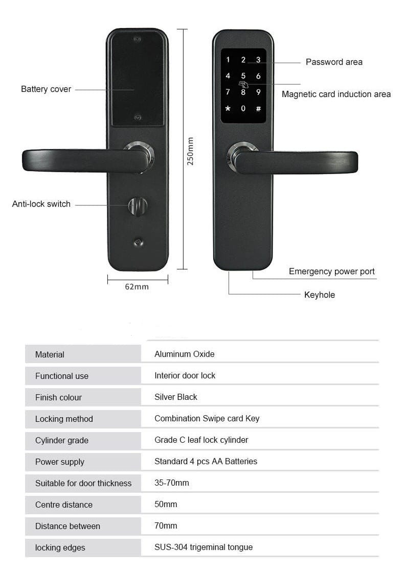 Electronic Commercial Keypad Door Lock with Remote Control SL-B2058 22