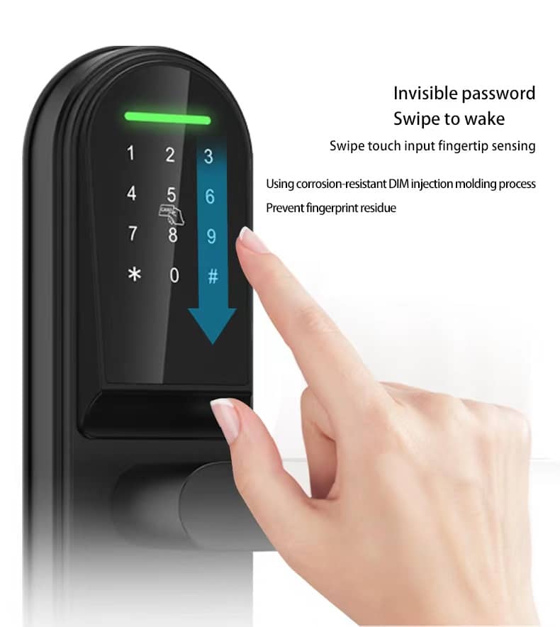 Smart Keyless Door Lock with Bluetooth and Wifi Remote Control SL-B2018 16