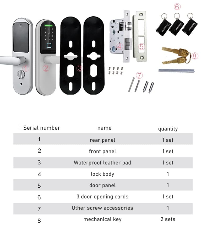 Smart Keyless Door Lock with Bluetooth and Wifi Remote Control SL-B2018 26