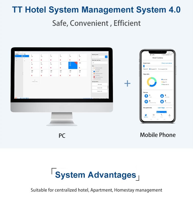 Enregistrement intelligent sans contact dans les serrures de porte d'hôtel avec application mobile SL-THD10 22