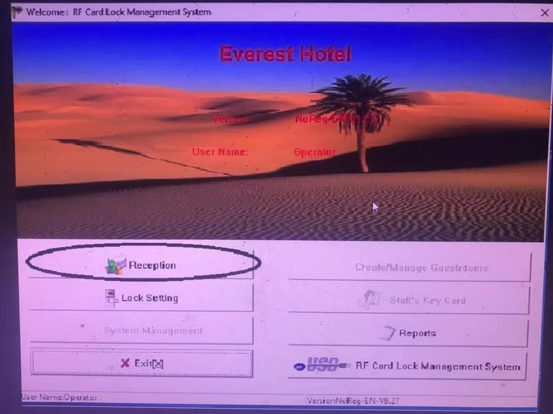 Sistema de cartão de hotel Pro USB 29